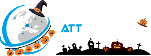 ATTComputer logo met halloween-thema